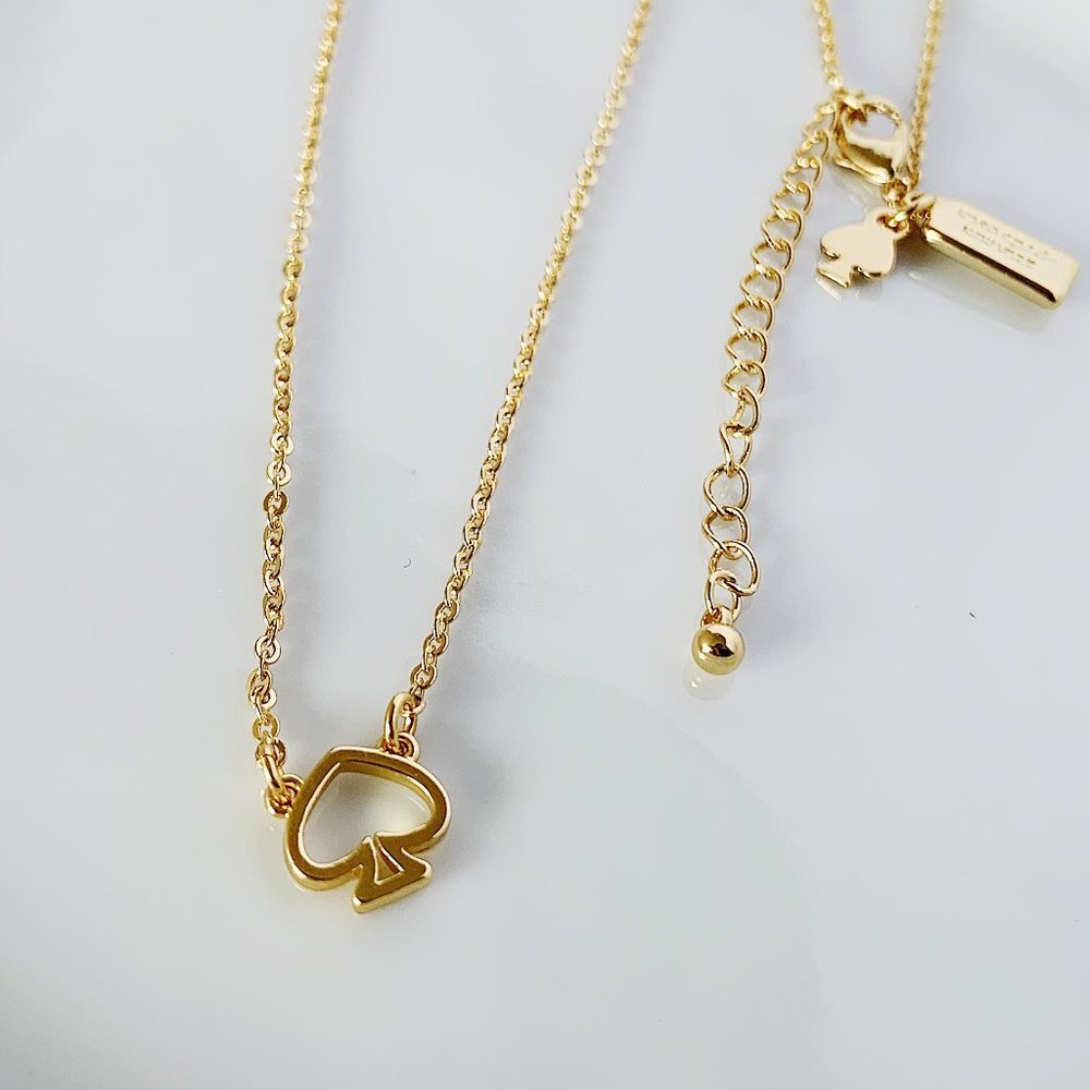 Kate Spade gold logo necklace